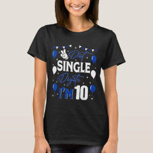 Camiseta Adiós Dígitos Simples Tengo 10 Años Cumpleaños 10