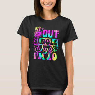 Camiseta Adiós Dígitos Simples Tengo 10  Cumpleaños Tie Dye