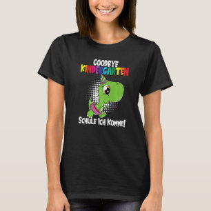 Camiseta Adiós escuela de guardería voy a la escuela Dino