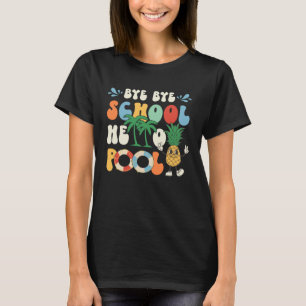 Camiseta Adiós Escuela Hola Piscina Verano Genial Último Dí