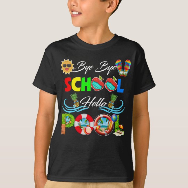 Camiseta Adiós escuela Hola Pool Shirt Teachquad (Anverso)