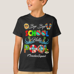 Camiseta Adiós escuela Hola Pool Shirt Teachquad