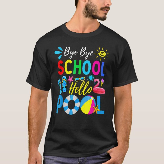 Camiseta Adiós escuela Hola profesora de billar Summer (Anverso)