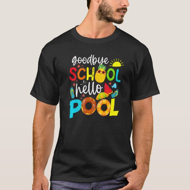 Camiseta Adiós escuela Hola profesora de billar Summer (Anverso)
