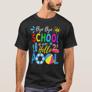 Camiseta Adiós escuela Hola profesora de billar verano 1