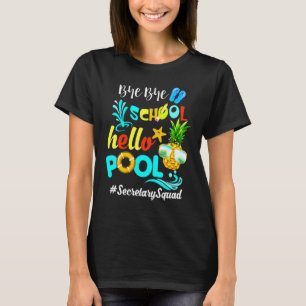 Camiseta Adiós Escuela Hola secretaria de billar