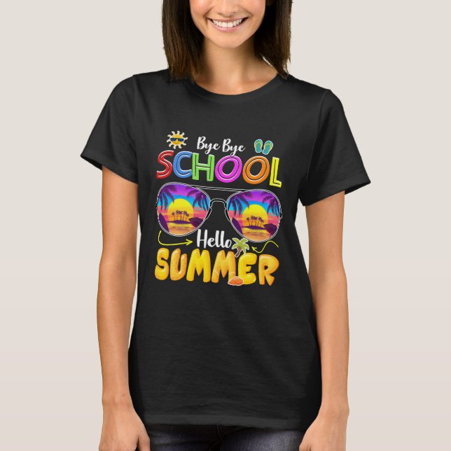 Camiseta adiós escuela hola verano (Anverso)
