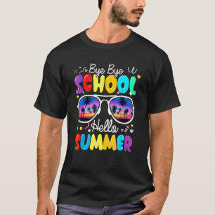 Camiseta Adiós escuela Hola verano gafas de sol playa el dí