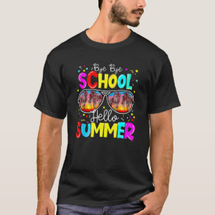Camiseta Adiós escuela Hola verano gafas de sol Vaca