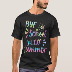 Camiseta adiós escuela hola verano Tie Dye maestro verano 1