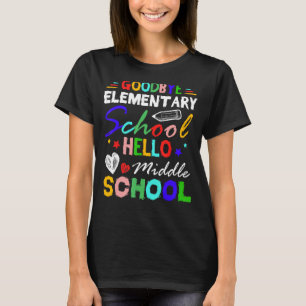 Camiseta Adios Escuela Primaria Hola Grado de Escuela Secun