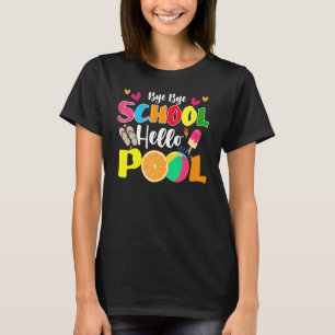 Camiseta Adios Escuela Saludo El Verano El Día Pasado Del E