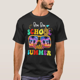 Camiseta Adios Escuela Saludo El Verano El Día Pasado Del E