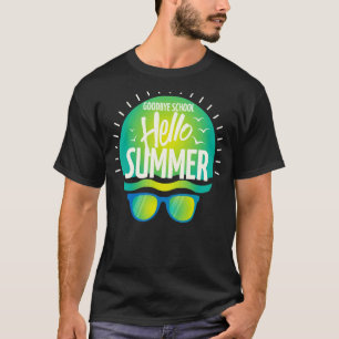 Camiseta Adiós Escuela Saludo El Verano El Último Día De La