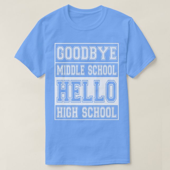 Camiseta Adiós escuela secundaria  (Diseño del anverso)