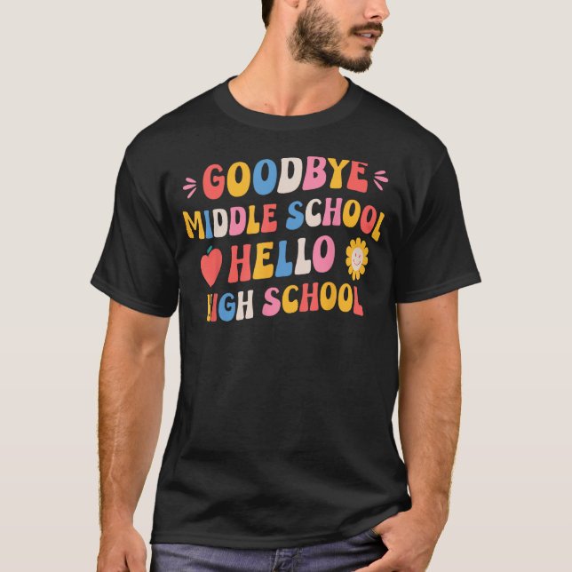 Camiseta Adiós escuela secundaria Hello High School Groovy  (Anverso)
