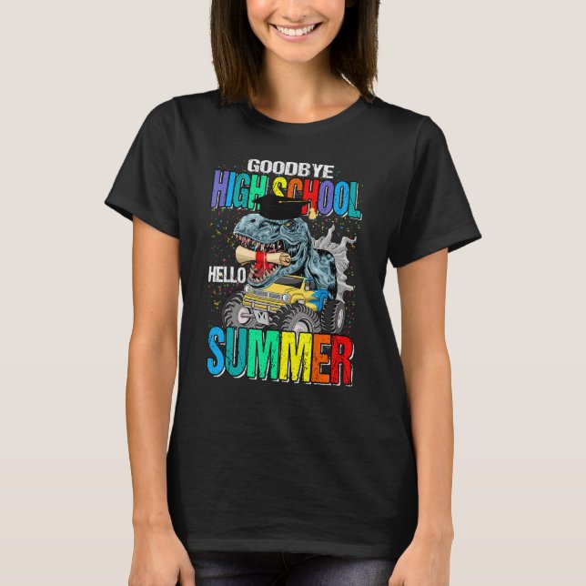 Camiseta Adiós escuela secundaria Hola Monster de verano Ca (Anverso)