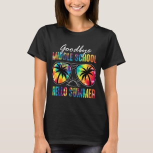 Camiseta Adiós escuela secundaria Hola verano Tie Dye Glass