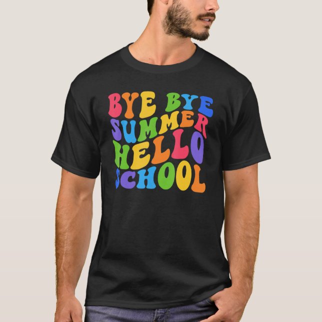 Camiseta Adiós, Escuela Summer Hello De Vuelta A La Escuela (Anverso)