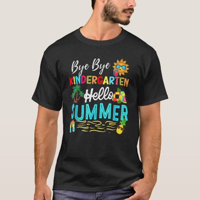 Camiseta Adiós estudiante de verano de kindergarten Hola (Anverso)