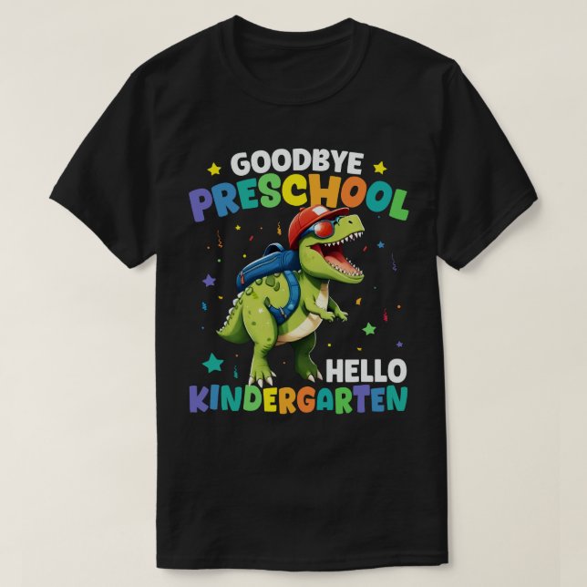 Camiseta Adiós Graduación preescolar Dinosaurio T rex (Diseño del anverso)