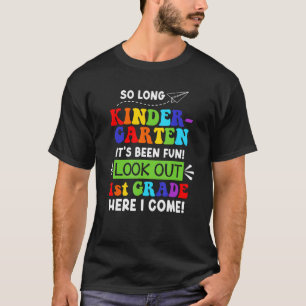 Camiseta Adiós jardín de infancia 1er grado aquí voy Gradua