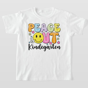 Camiseta Adiós Jardín de Infancia Letra Burbuja Retro