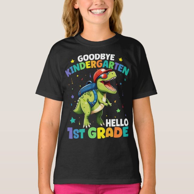 Camiseta Adiós jardín de niños graduados Dinosaur Trex (Anverso)