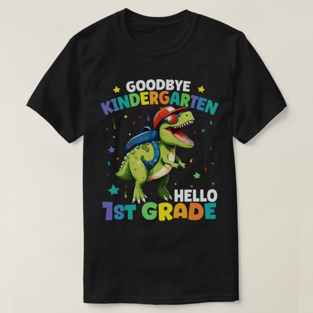Camiseta Adiós Kindergarten Graduación Dinosaur Trex (Diseño del anverso)