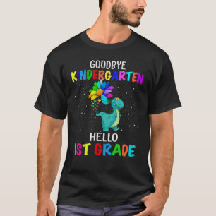 Camiseta Adiós Kindergarten Hola Dinosaurio de primer grado
