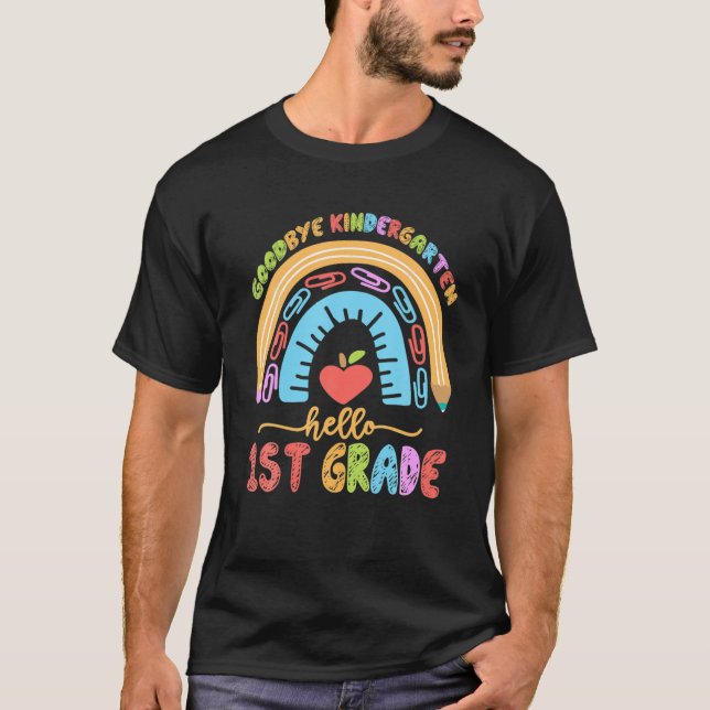 Camiseta Adiós Kindergarten Hola Grado 1 Grado Grado Gracio (Anverso)