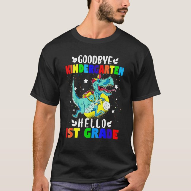 Camiseta Adiós Kindergarten Hola primer grado de guardería (Anverso)