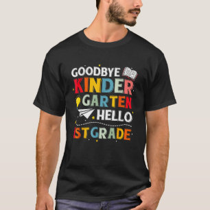 Camiseta Adiós Kindergarten Hola primer grado de vuelta a S