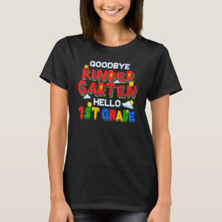 Camiseta Adiós Kindergarten Hola primer grado Gamer de vuel