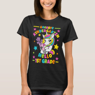 Camiseta Adiós Kindergarten Hola primer grado I Unicorn
