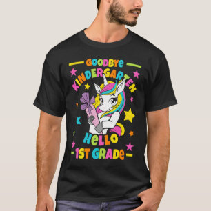 Camiseta Adiós Kindergarten Hola primer grado I Unicorn