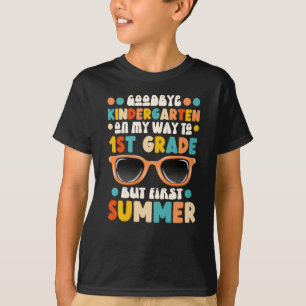 Camiseta Adiós kindergarten Hola primer grado Primer verano