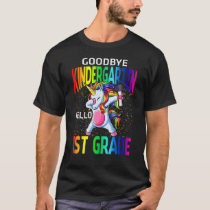 Camiseta Adiós Kindergarten Hola primer grado Unicorn Gradu