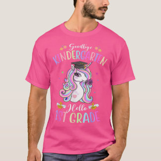 Camiseta Adiós Kindergarten Hola primer grado Unicorn Gradu