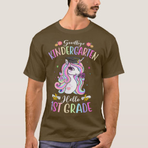 Camiseta Adiós Kindergarten Hola primer grado Unicorn Gradu