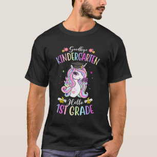 Camiseta Adiós Kindergarten Hola primer grado Unicorn Gradu