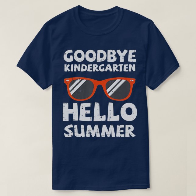 Camiseta Adiós kindergarten Hola verano último día graduado (Diseño del anverso)