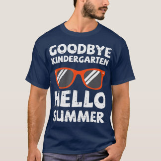 Camiseta Adiós kindergarten Hola verano último día graduado