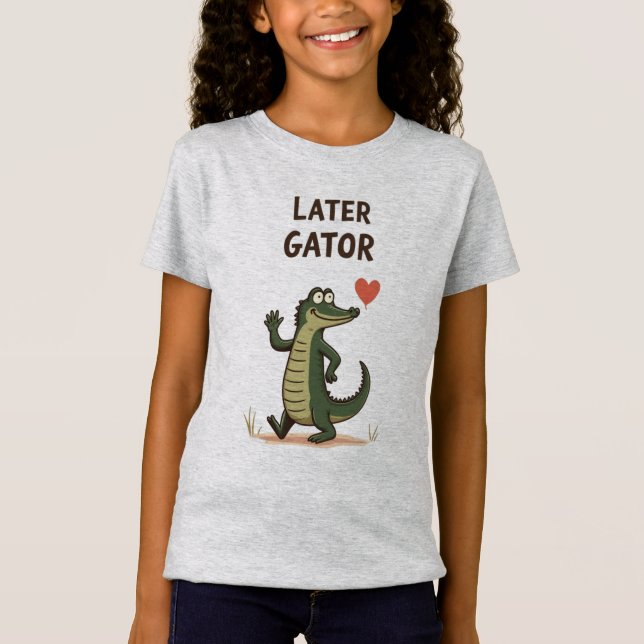 Camiseta Adiós Lagarto Alegre Cocodrilo Divertido (Anverso)
