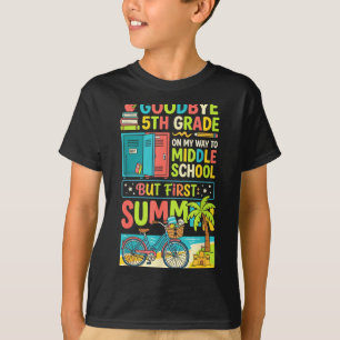 Camiseta Adiós lindo 5to grado escuela intermedia vacacione