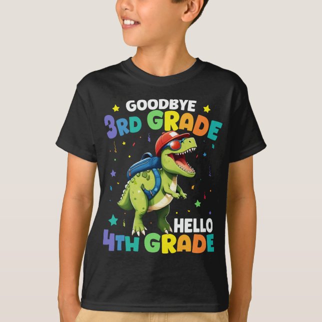Camiseta Adiós monstruo de 3er grado T Rex Dinosaurio (Anverso)