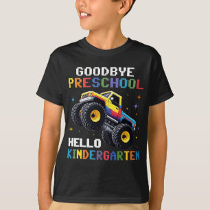 Camiseta Adiós monstruo preescolar camionero T rex Graduaci