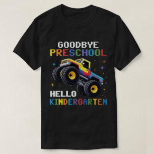 Camiseta Adiós monstruo preescolar camionero T rex Graduaci