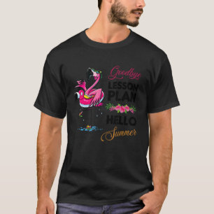 Camiseta Adiós Plan de Lección Hola Sun Tan Flamingo Summer