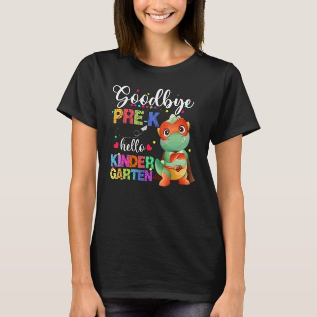 Camiseta Adiós Pre K Hello Kindergarten Happy Day Cu (Anverso)